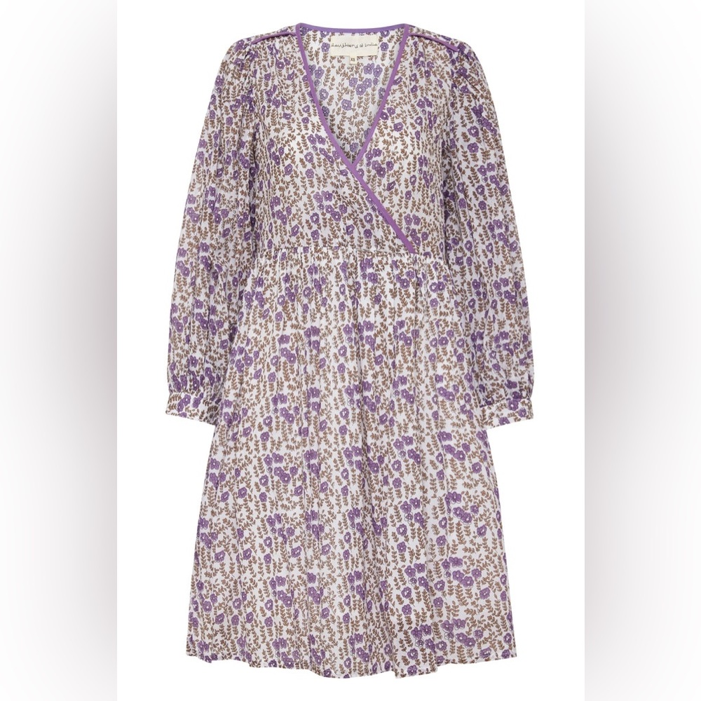 Daughters of India Binita Dress Violet Large L